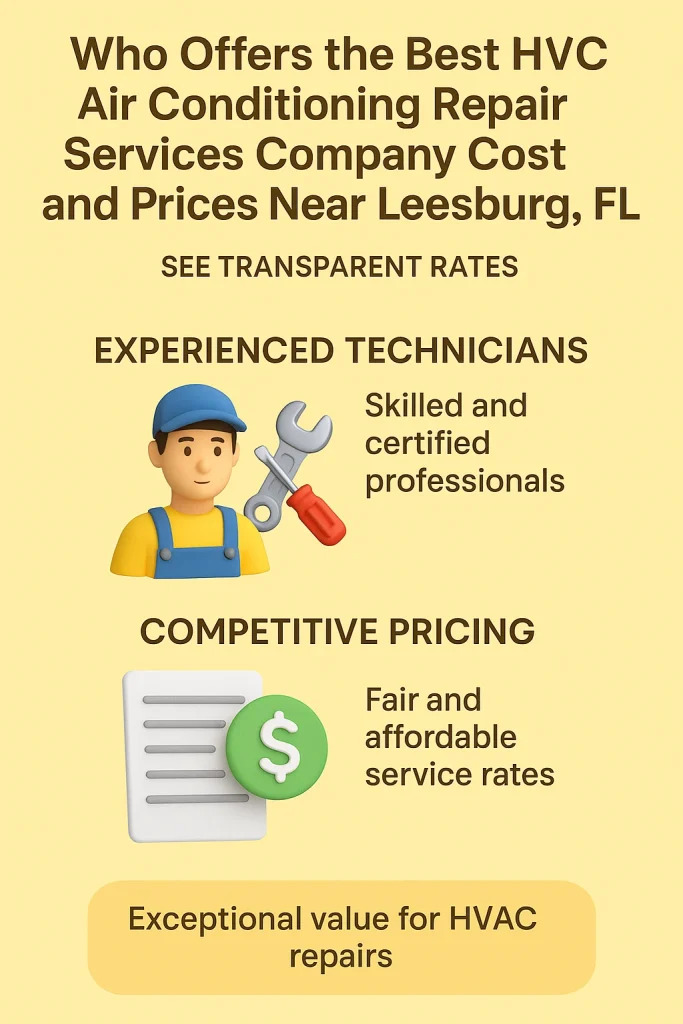 Who Offers the Best Residential HVAC Air Conditioning Repair Services Company Cost and Prices Near Leesburg FL? See Transparent Rates 2 best residential hvac air conditioning repair services company cost prices near leesburg fl 2