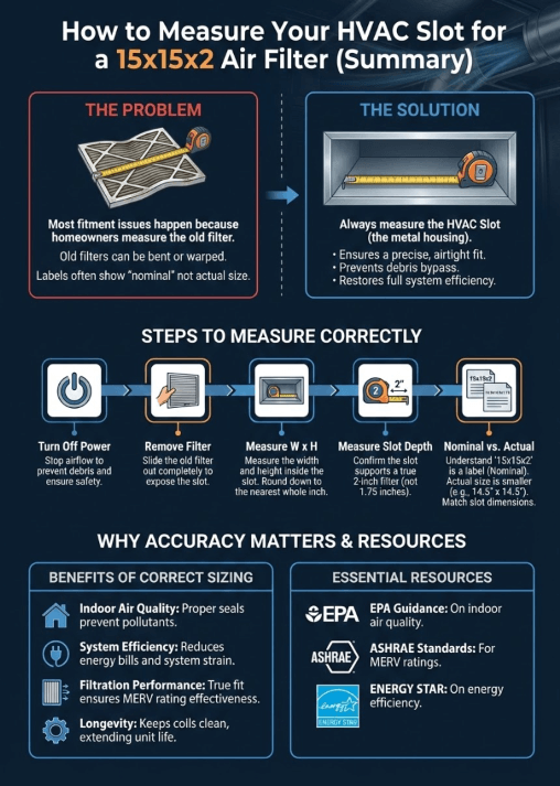 How to Measure Your HVAC Slot for a 15x15x2 Air Filter (Step-by-Step) 2 how to measure your hvac slot for a 15x15x2 air filter step by step 2